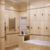 Бежевые ванные комнаты фото - дизайн интерьера