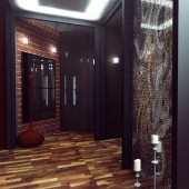 Коридор в темных тонах фото - дизайн интерьера