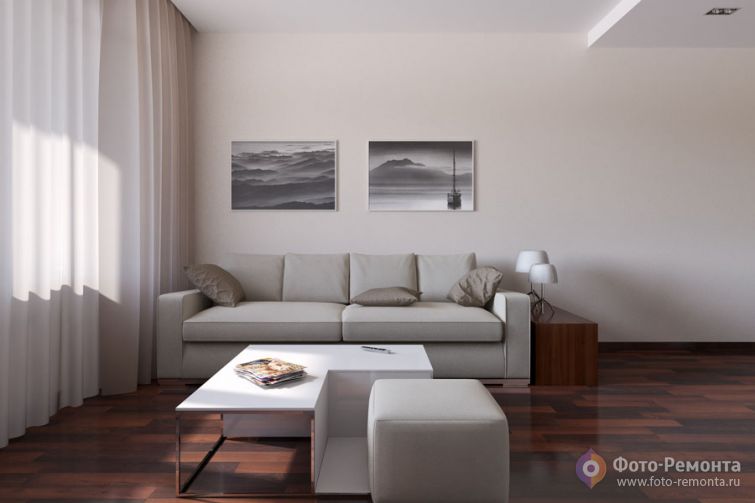 Дизайн гостиной-кухни, Новосибирск