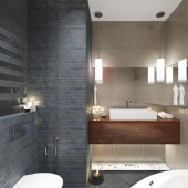 Серые ванные комнаты фото - дизайн интерьера
