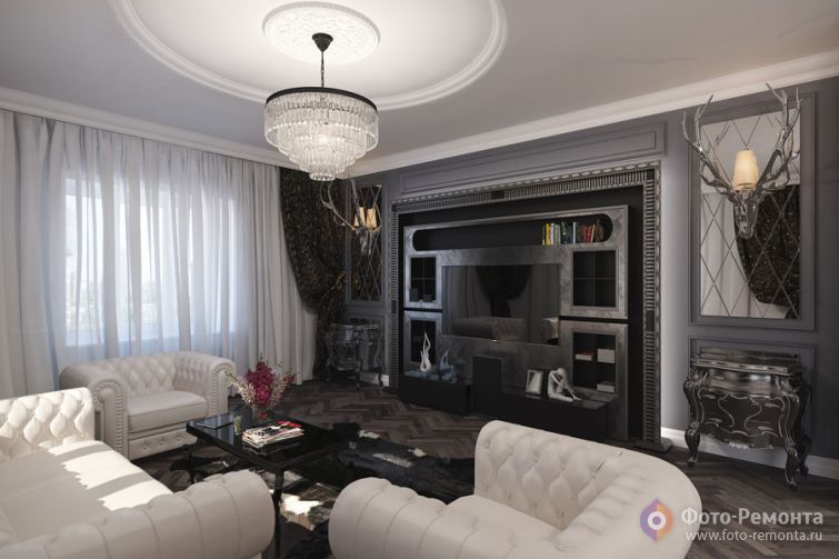 Проект квартиры с элементами ар-деко