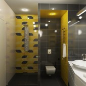 Желтые ванные комнаты фото - дизайн интерьера