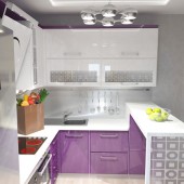 Фиолетовые кухни фото - дизайн интерьера
