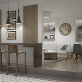 Кухня, вид на гостиную