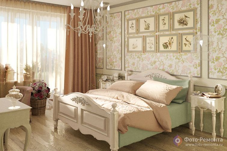 Дизайн интерьера спальни `Птица счастья` (18,4 кв.м)