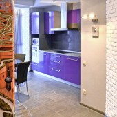 Фиолетовые кухни фото - дизайн интерьера