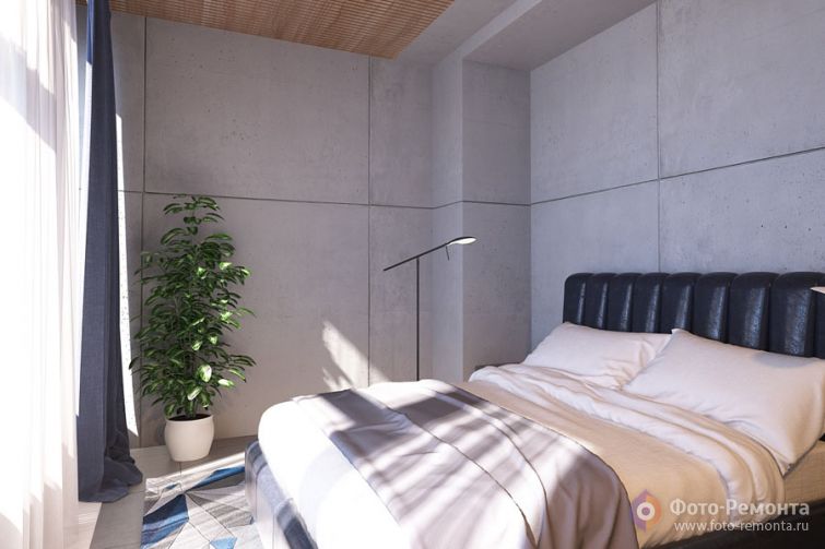 Интерьер спальни в апартаментах, Москва