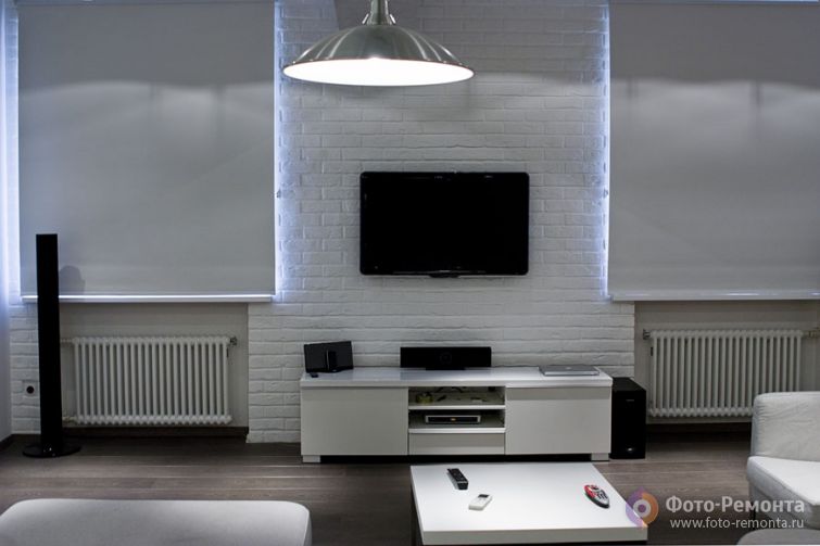  Дизайн интерьера белой гостиной