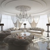 Белые гостиные фото - дизайн интерьера