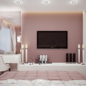 Розовые спальни фото - дизайн интерьера