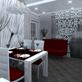 Красные кухни фото - дизайн интерьера