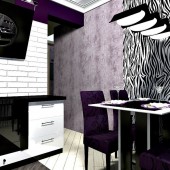 Фиолетовые кухни фото - дизайн интерьера
