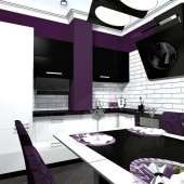 Фиолетовые кухни фото - дизайн интерьера