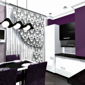 Фиолетовые кухни фото - дизайн интерьера