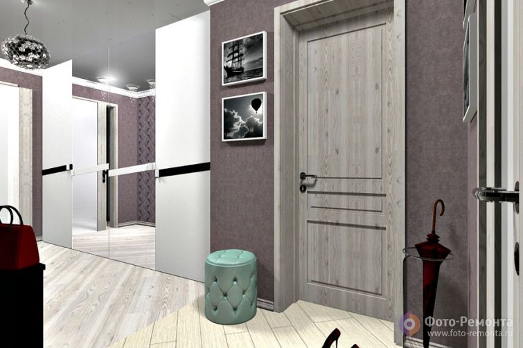  Прихожие в фиолетовом цвете