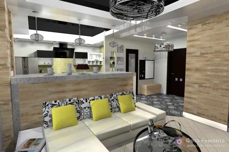 Дизайн-проект студии, 46 кв.м.