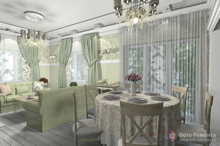  Ремонт столовой в стиле прованс