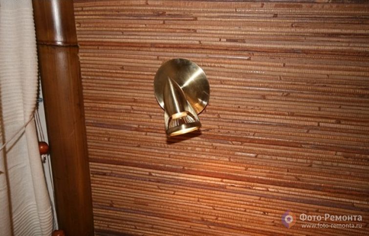 Отделка стен тросником и бамбуком