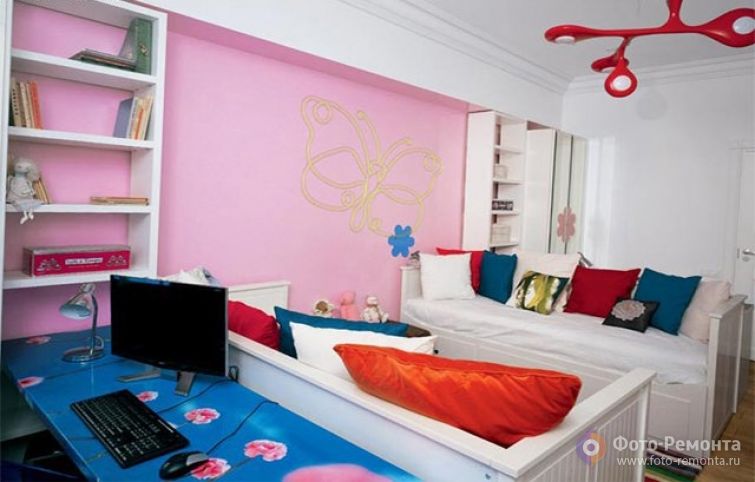 Идея оформления детской для двух девочек (5 фото)