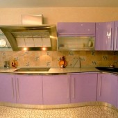 Фиолетовые кухни фото - дизайн интерьера