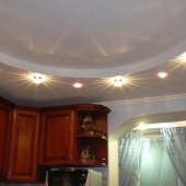 Потолок на кухне из гипсокартона, фото 8
