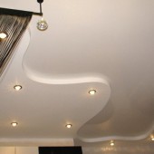 Потолок на кухне из гипсокартона, фото 11