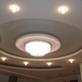 Потолок на кухне из гипсокартона, фото 3