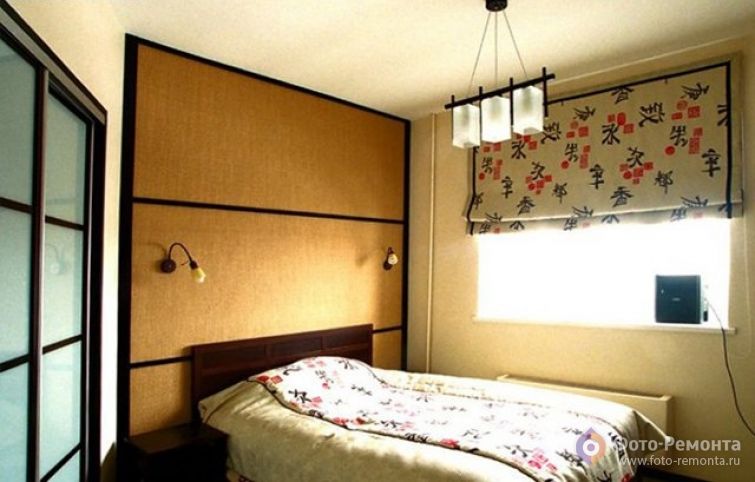 Интерьер спальни в японском стиле