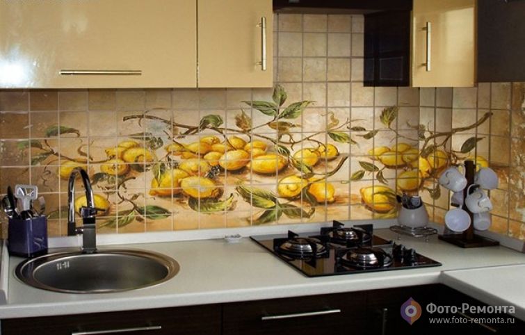 Кафельная плитка в интерьере кухни