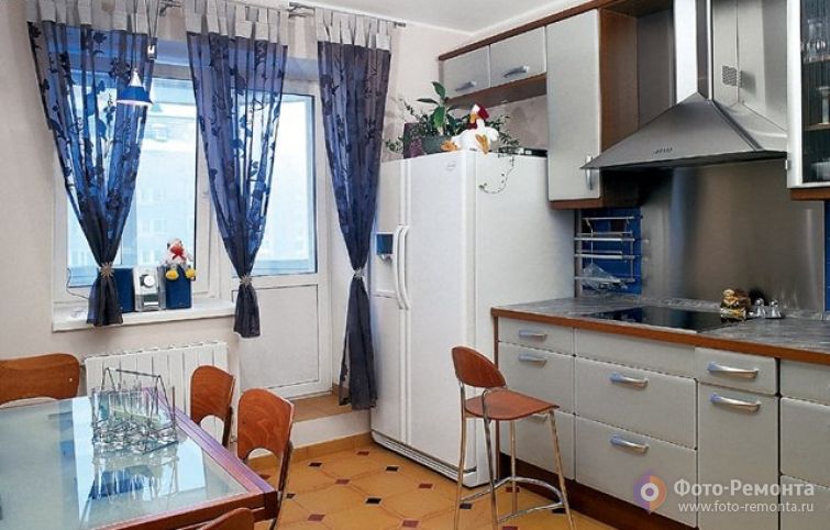 Кухня с балконом - дизайн интерьера