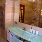 Коричневые ванные комнаты фото - дизайн интерьера