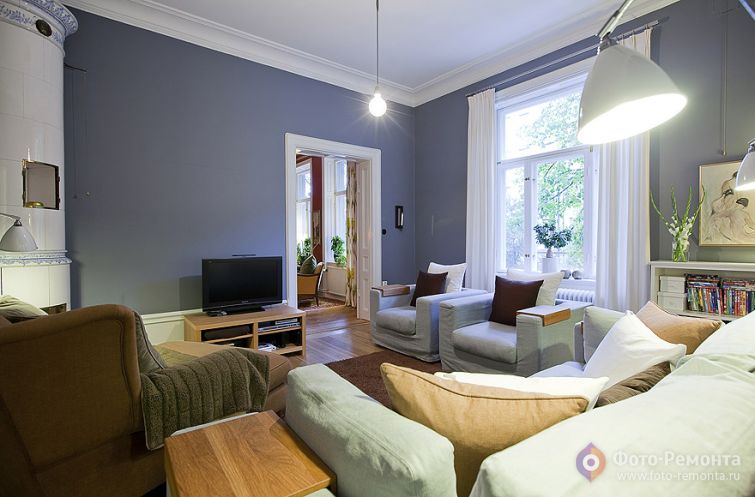 Ремонт современной гостиной
