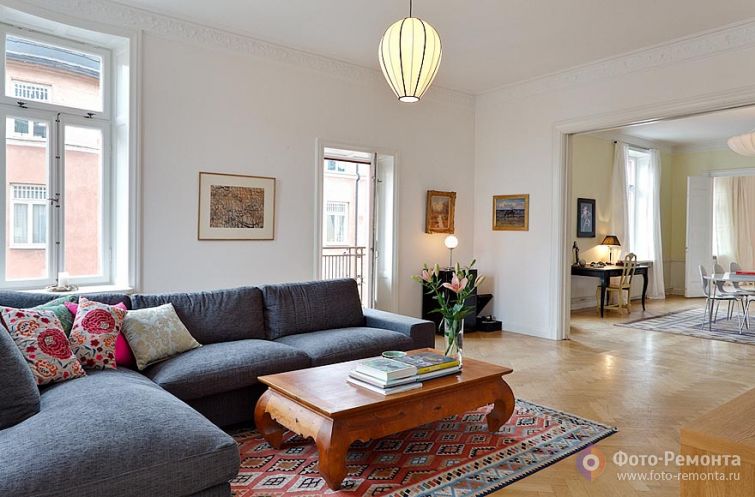 Интерьер пятикомнатной квартиры (Швеция)