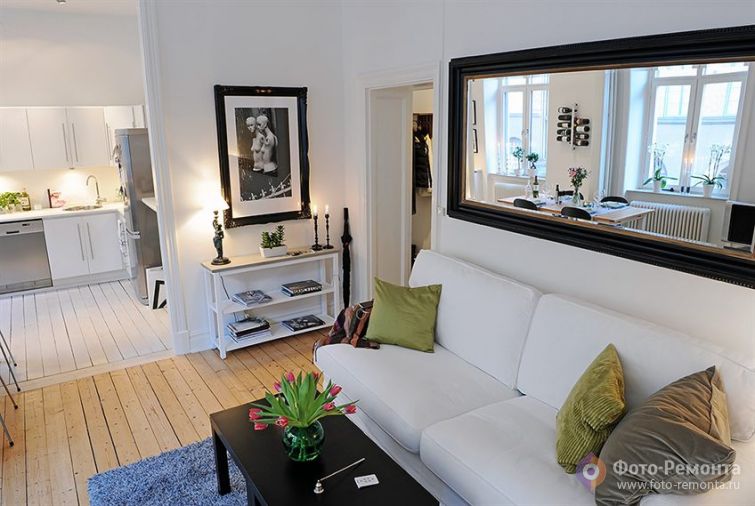  Гостиная в белых тонах