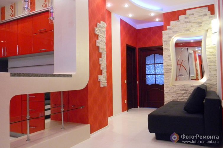  Интерьер красной прихожей