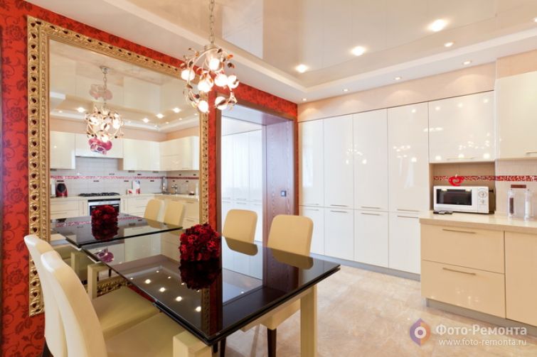 Дизайн интерьера бежевой кухни