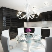 Черные кухни фото - дизайн интерьера