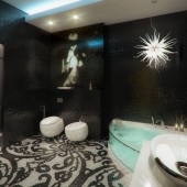 Ванные комнаты в стиле модерн фото - дизайн интерьера