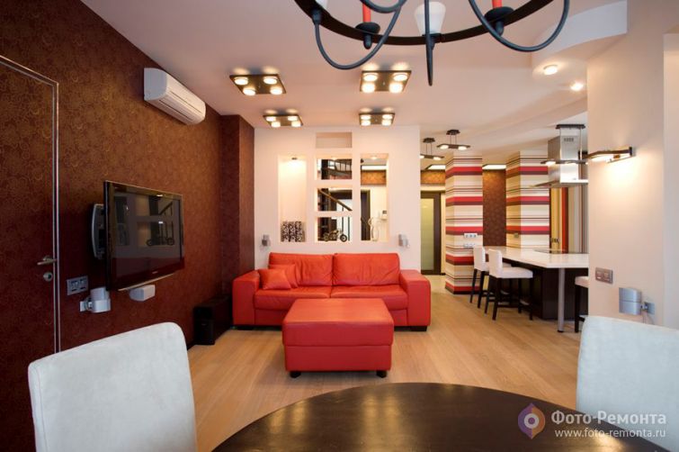 Двухуровневая квартира в стиле модерн