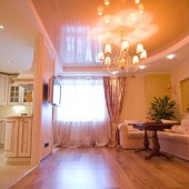 Гостиная, совмещенная с кухней