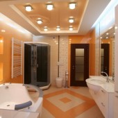 Оранжевые ванные комнаты фото - дизайн интерьера