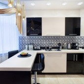 Черные кухни фото - дизайн интерьера