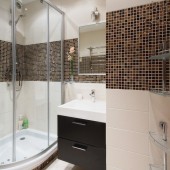 Коричневые ванные комнаты фото - дизайн интерьера