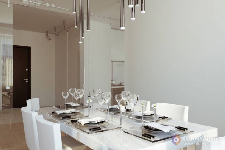  Интерьер большой столовой комнаты