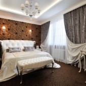 Коричневые спальни фото - дизайн интерьера