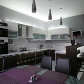 Черные кухни фото - дизайн интерьера