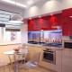 Красно-белая кухня