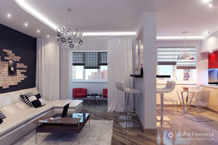 Дизайн маленькой квартиры-студии в стиле лофт