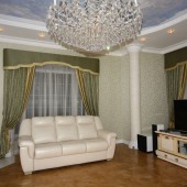 Дизайн штор в классической гостиной - фото 12