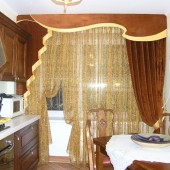 Коричневые шторы для кухни, фото 2